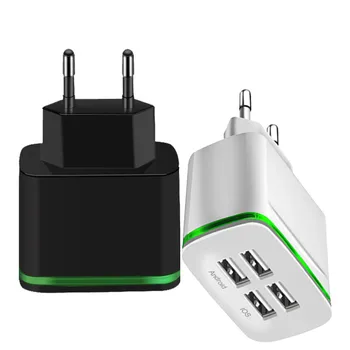 Univerzálny 4 port USB nabíjačku adaptér 4A cestovné poplatok LED žiarovka zástrčka multi port HUB, nabíjačky Pre iPhone, iPad, Samsung Xiao redmi