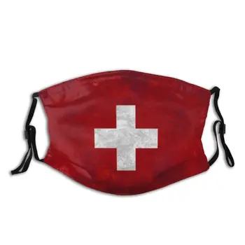 Ochranná maska s filtrom Švajčiarskou Vlajkou (3) proti prachu PM2.5 opätovne dospelých dospievajúce dieťa dievča