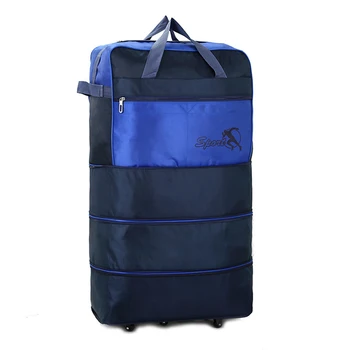 Veľká cestovná taška na kolieskach Oxford Leteckej spoločnosti, Kontrolovať Skladacia Taška Batožiny Pohybujú Skladovanie Taška Multifunkčné Mužov Cestovné Tašky 27T