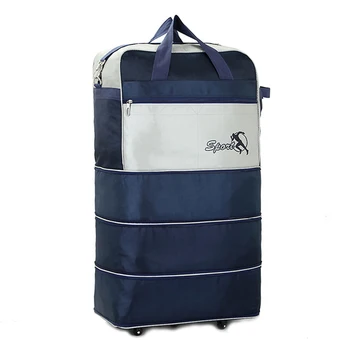 Veľká cestovná taška na kolieskach Oxford Leteckej spoločnosti, Kontrolovať Skladacia Taška Batožiny Pohybujú Skladovanie Taška Multifunkčné Mužov Cestovné Tašky 27T