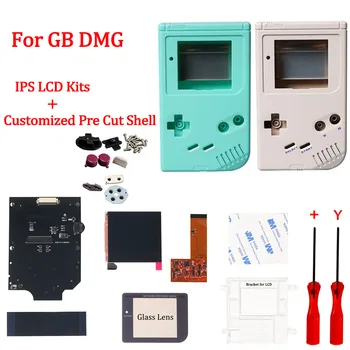 DMG IPS LCD Displeji Súpravy s Prispôsobené Pre Rez Bývanie Shell pre GB DMG Vysokú svetelnú 36 Retro Farba Podsvietenia, Bez potreby rezania