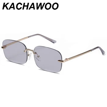 Kachawoo námestie žena slnečné okuliare bez obrúčok zelenú farbu zlata retro slnečné okuliare obdĺžnikový muž uv400 kovové 2021 nový rok darček