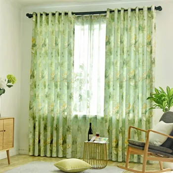 Zelené listy Tropickej rastliny tylu opony pre Kuchyne, obývacej izby, spálne, Nordic štýl záves na Okno Obrazovka Spálňa Opony 30
