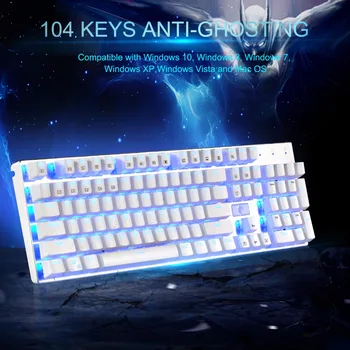 Z-88 RGB Mechanical Gaming Keyboard Hliníkové Outemu Prepínače Anti-Tieňov Hráč na Klávesy s Prispôsobiteľné Podsvietenie