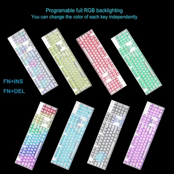 Z-88 RGB Mechanical Gaming Keyboard Hliníkové Outemu Prepínače Anti-Tieňov Hráč na Klávesy s Prispôsobiteľné Podsvietenie