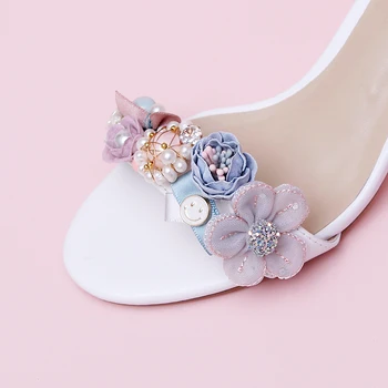 Dievčatá sandály silné päty veľkosť Mori študent topánky sladké kvety jemný vietor rozprávky pre dospelých bridesmaid, sandále špeciálne topánky