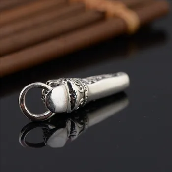Vintage Whistle Lebky Prívesok Pre Mužov a Ženy, Skutočné 925 Sterling Silver Šperky Punk Rock Fashion Kyvadlo