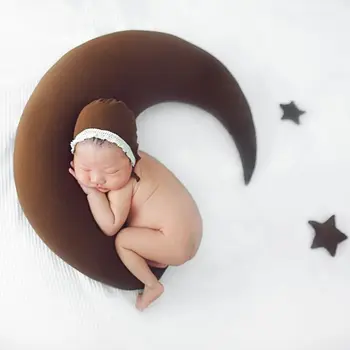 Baby, Klobúk Frontálne Fazuľa Mesiac Vankúš Hviezdy Nastaviť Dojčatá Foto Streľba Príslušenstvo Novorodenca Fotografie Rekvizity