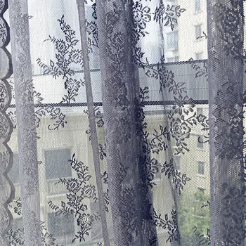 Viacúčelový Kvet Čipky Priesvitné Záclony Tylu prenos Svetla Okno Liečba Voile Prikryť Záclonka 1 Panel Textílie Moderný Štýl