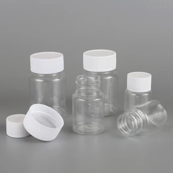 20Pcs 15ml 20ml 30 ml 50 ml Priehľadných Plastových PET Naplniteľné Tesnenie Fliaš, Fľaštičiek Činidla uložiť Kontajner Plastový Skrutkovacím uzáverom.