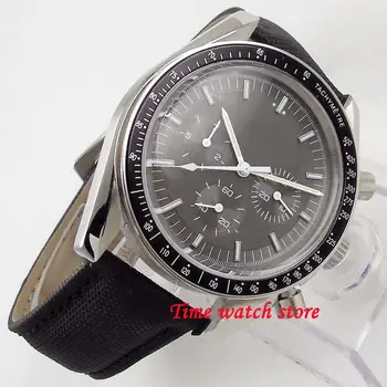 40 mm Bliger Multifunkčné pánske hodinky sivá dial Klenuté, sklo, dátum, týždeň Automatické náramkové hodinky mužov 217