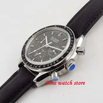 40 mm Bliger Multifunkčné pánske hodinky sivá dial Klenuté, sklo, dátum, týždeň Automatické náramkové hodinky mužov 217