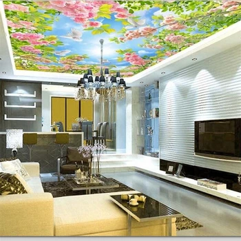 Wellyu Vlastné rozsiahle tapety 3d обои veľké high-definition kvet strop obývacej miestnosti, dekoratívne maľby abstraktných de parede
