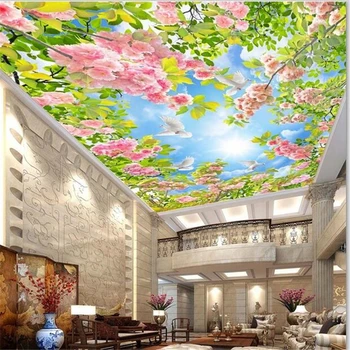 Wellyu Vlastné rozsiahle tapety 3d обои veľké high-definition kvet strop obývacej miestnosti, dekoratívne maľby abstraktných de parede