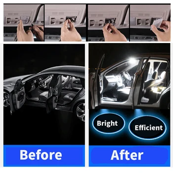Pre 2007-2018 Lexus ES350 Biele auto príslušenstvo Canbus bez Chýb Interiérové LED Svetlo Svetla na Čítanie Súprava Mapu Dome Licencia Lampa