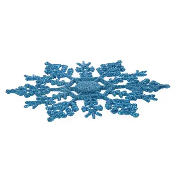 12 Ks Lesk Snowflake Vianočné Ozdoby Na Vianočný Strom Závesné Dekorácie Modrá
