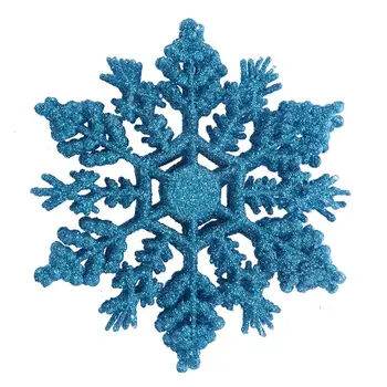 12 Ks Lesk Snowflake Vianočné Ozdoby Na Vianočný Strom Závesné Dekorácie Modrá