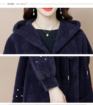 WYWAN 2020 jeseň a v zime vlnené kabát ženskej Polovici Dlho Nový kórejský temperament žien populárne vlnené vrchné oblečenie kabát Ženy
