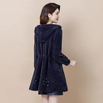 WYWAN 2020 jeseň a v zime vlnené kabát ženskej Polovici Dlho Nový kórejský temperament žien populárne vlnené vrchné oblečenie kabát Ženy