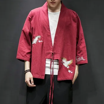 Japonsko, Thajsko Tradičné Dragon Cardigan Mužov Aodai Voľné Blúzky, Japonské Kimono Bielizeň Rúcha Yukata Vietmam Coats Ázijské Oblečenie