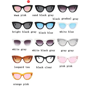 LongKeeper Cat Eye slnečné Okuliare Ženy, Luxusné Značky Retro Zrkadlo Šošovky, Slnečné Okuliare Dámy Farebné Okuliare UV400 Oculos Hot štýl