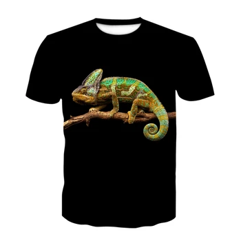 Zvieratá Lizard Snake 3D T-shirt Lete Bežné Mužov, T Košele Streetwear Módy Ženy Pulóver s Krátkym Rukávom Topy