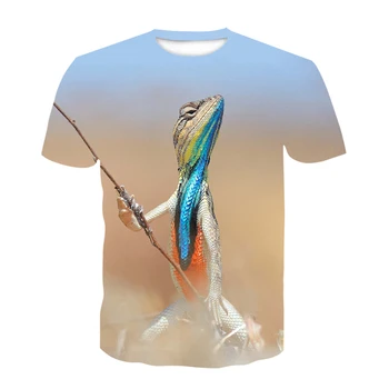 Zvieratá Lizard Snake 3D T-shirt Lete Bežné Mužov, T Košele Streetwear Módy Ženy Pulóver s Krátkym Rukávom Topy