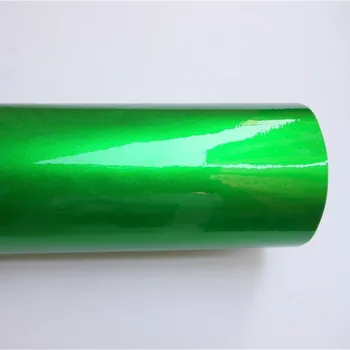 Ultra Apple Zelená Lesklá Metalíza Vinyl Zábal Car Wrapping Film Fólie Vozidla Nálepkou, Obtisky Motorových Počítač Nábytok Auto Obrázok