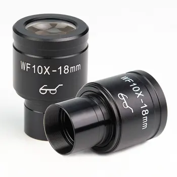 10X Biologické Mikroskope Okulár Široké pole-18 mm High eyepoint Očné Optické Sklo pre Binokulárne Mikroskopom