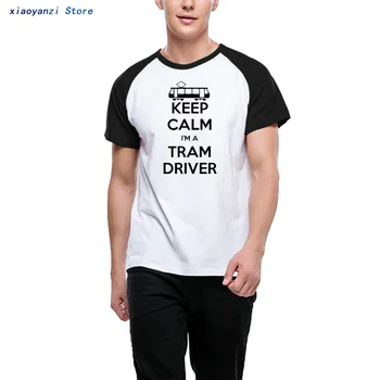 UDRŽAŤ POKOJ som ELEKTRIČIEK VODIČ Autobusu Tvorivé Vtipné Tričko Tričko Mužov Bavlna Krátky Rukáv T-shirt Top Tees