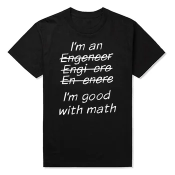 Nová som Inžinier som Dobrý V Matematike Zábavné Engeneer Fyziky Absolvent Tričko T-shirt Pánske Odevy S Krátkym Rukávom Top Tees