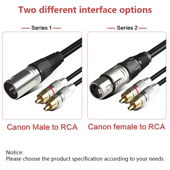 XLR RCA Kábel RCA Samec XLR 3 Kolík Dialo Samica Audio Video Kábel pre Zosilňovač Miešanie Zapojte Kábel 1m 1,5 m 2m 3m 5m 8m