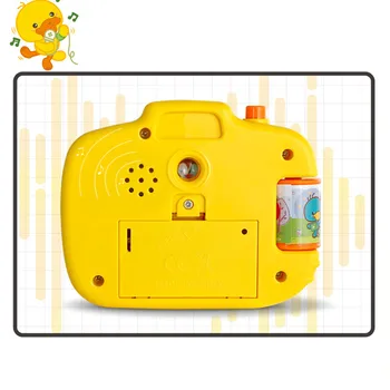 Roztomilý Žltá Kačička Simulácia Projekcia Hudobných Fotoaparát Cartoon Projektor Deti Vzdelávacie Hračka Baby Darček