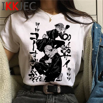 Jujutsu Kaisen oblečenie tričko mužov estetické plus veľkosť bežné japonský tričko grunge top tees harajuku