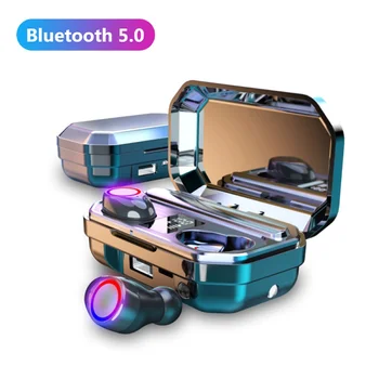 Nové TWS Odtlačkov prstov Dotyk Bluetooth 5.0 Slúchadlá Plnenie Box Bezdrôtové Slúchadlá 9D Stereo Športové Vodotesné Slúchadlá Slúchadlá