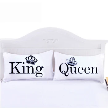 Kráľovná Kráľ obliečka na Vankúš Dekoratívne Telo Vankúš jednoduchý Dizajn Kvalifikovaný Obliečky 20inchx30inch posteľná bielizeň Valentin50