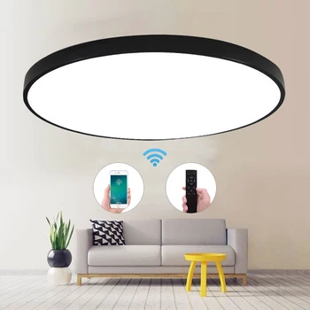 Ultra-Tenký LED Stropné svietidlo Moderného Lampa Obývacia Izba Osvetlenie, Zariadenie Spálne, Kuchyne, Povrchová Montáž Flush Panel Diaľkové Ovládanie