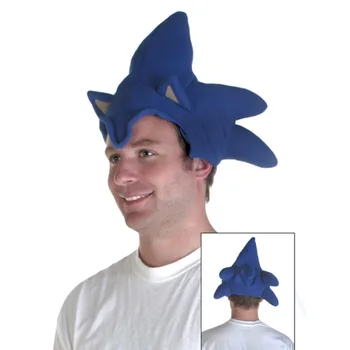 OHMETOY Sonic Klobúk Shadow the Hedgehog Fleece Hra Cosplay Plyšové Spp Modré Zimné Halloween Klobúk Pre Chlapca Muž Dospelých Kostýmy Anime