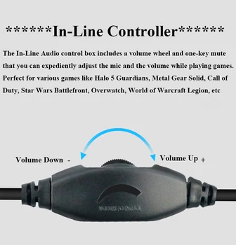 G2 3,5 mm Káblové Slúchadlá Herné/Hráčsky Headset Hra Slúchadlá s Mikrofónom, Ovládanie Hlasitosti pre PS4 Play Station 4 X Box na Jeden POČÍTAČ