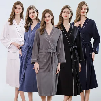 Stebėtų Ženy Kimono Šaty, Šaty Na Jeseň Bežné Župan Sleepwear Voľné Sexy Salónik Nightgown Lady Intímne Bielizeň Negližé