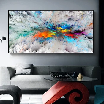 DDHH Wall Art Krajinný Obraz Plátno Tlačiť Abstraktné Cloud Maľovanie Na Obývacia Izba Domova Bez Rámu
