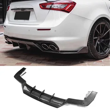 Carbon fiber Zadný Nárazník Pery Pre Maserati Ghibli Base Sedan 4-dverový 2018 2019 Uhlíkových Vlákien Spojler, Difúzor Splitter Zástera