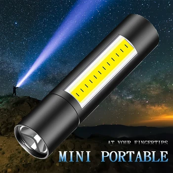 ZHIYU USB Rechargable Mini LED Baterka 3 Svetelné Módy Nepremokavé Pochodeň Teleskopická Zoom Štýlové Prenosné Vyhovovali Nočné Osvetlenie