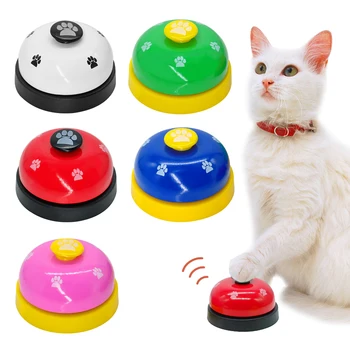 Pet Hovor Bell Mačku, Psa, Kŕmenie Krúžok Bell IQ Školenie Interaktívna Hračka pre domáce Zvieratá Šteňa Jesť Potraviny, Krmivo Pripomienka Nazýva Nočník Bell