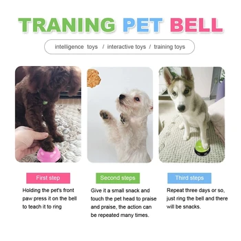 Pet Hovor Bell Mačku, Psa, Kŕmenie Krúžok Bell IQ Školenie Interaktívna Hračka pre domáce Zvieratá Šteňa Jesť Potraviny, Krmivo Pripomienka Nazýva Nočník Bell