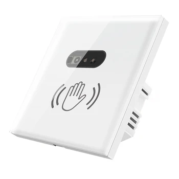 PIR Snímač Pohybu Svetla, Automatické Zapnutie/Vypnutie Infračervený Detektor Smart Wall Light Switch EÚ Štandardné Sklo Displeja Panel Č Dotyk Potrebné