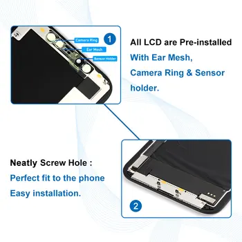 Trieda AAA+ Pre iPhone 11 Pro EK OLED Displej LCD Náhradné Displej S 3D Dotykový TFT Displej Digitalizátorom. Zhromaždenia Zo Španielska Loď