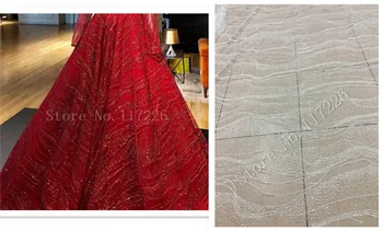 5 metrov červená a čisto biela 150 cm šírka lepené lesk iskru čistý oka priedušná textílie, čipky pre pílenie/strana JRB-81915