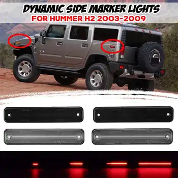 2/4pcs LED Strane Marker Indikačných kontroliek Tečie Strane Zase Signálneho Svetla na Čítanie Vpredu a Vzadu, Indikátor pre Hummer H2 2003-2009