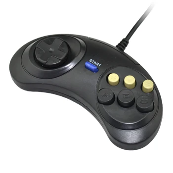 Vysoko kvalitné Klasické Káblové Herný ovládač pre SEGA Genesis 6 Tlačidlo Gamepad pre SEGA Mega Drive